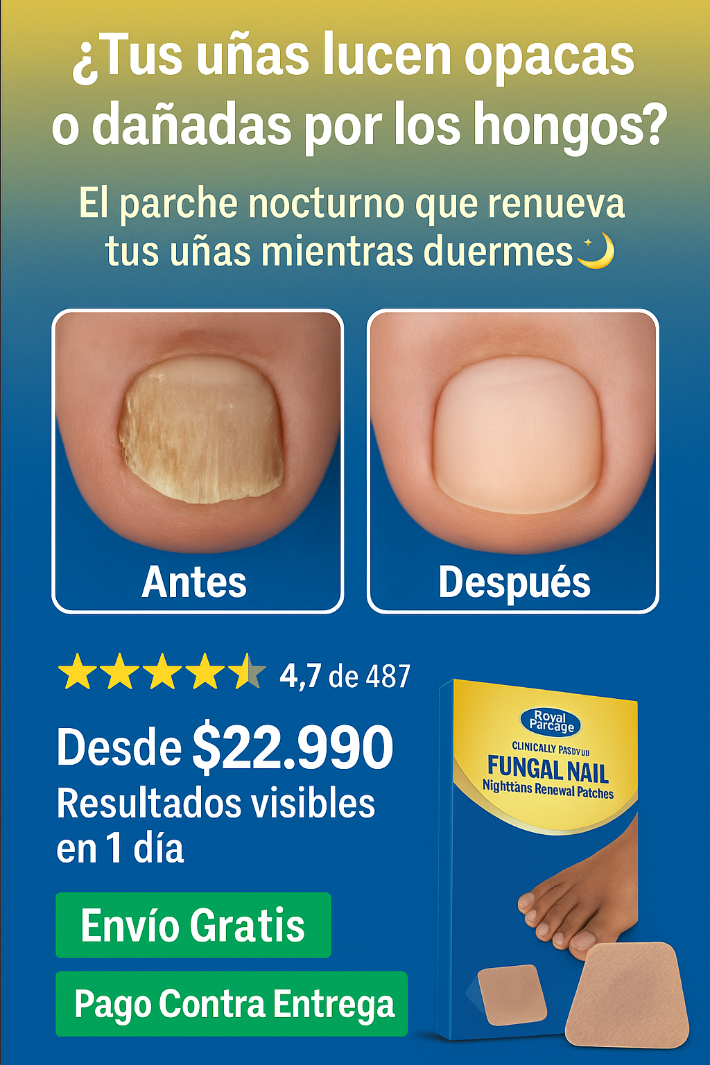 Nailpure 32 Parches Anti Hongos Uña ¡SUPER OFERTA 2X1!